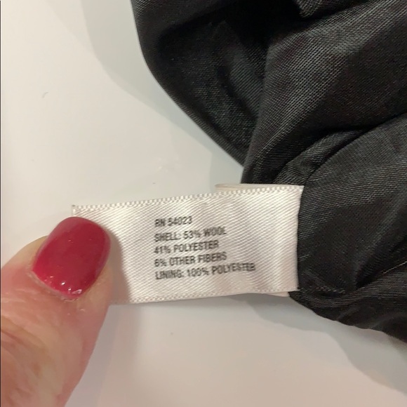 GAP Wool Blend Herringbone Skirt, Black Grey Sz 12 - Picture 5 of 5